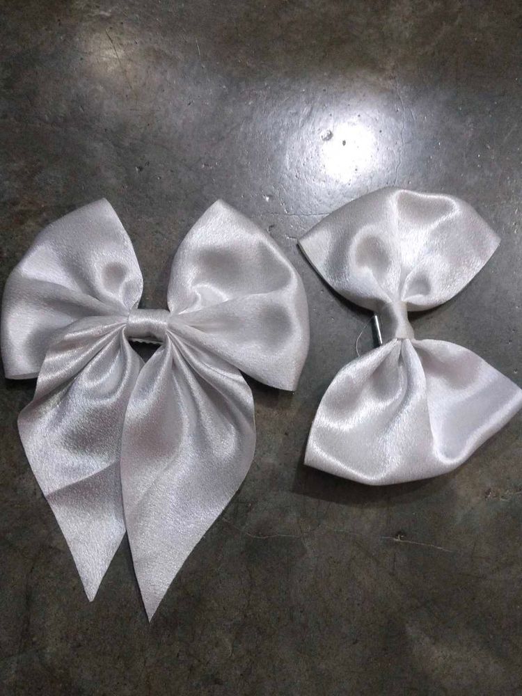 Elegant Satin Bow Hair Clips
