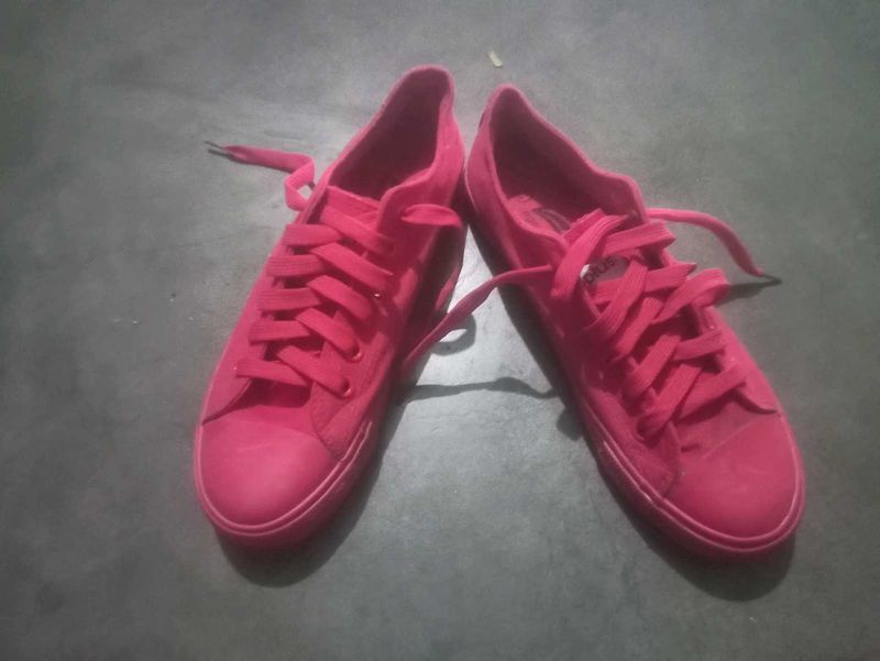 red Canvas Sneakers