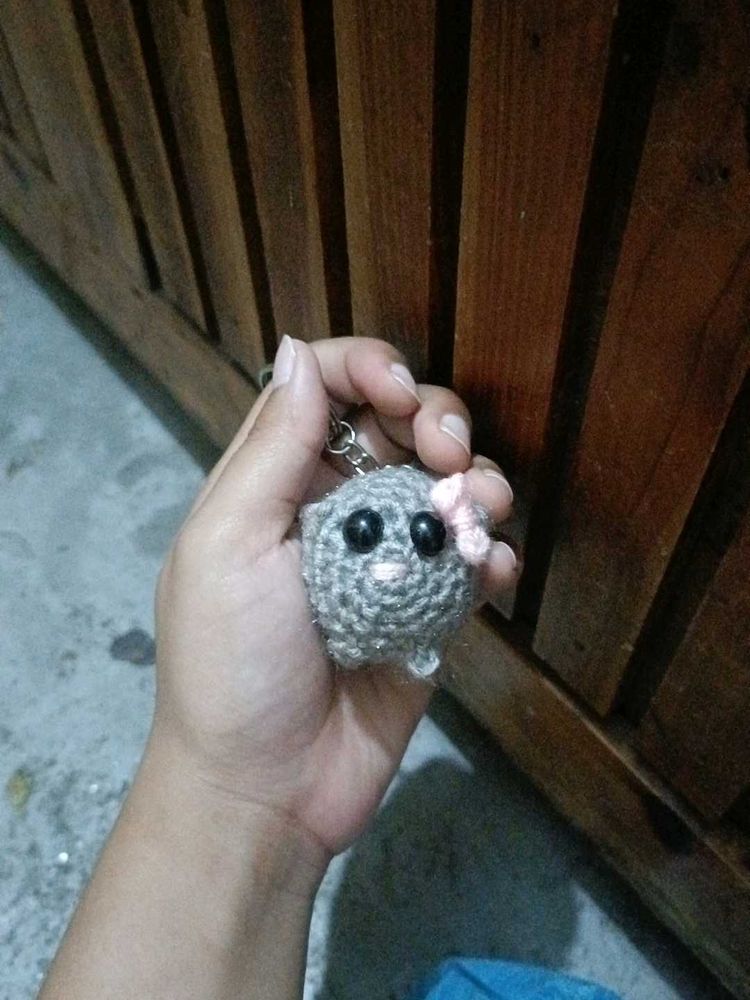 Cute Crochet mouse Keychain