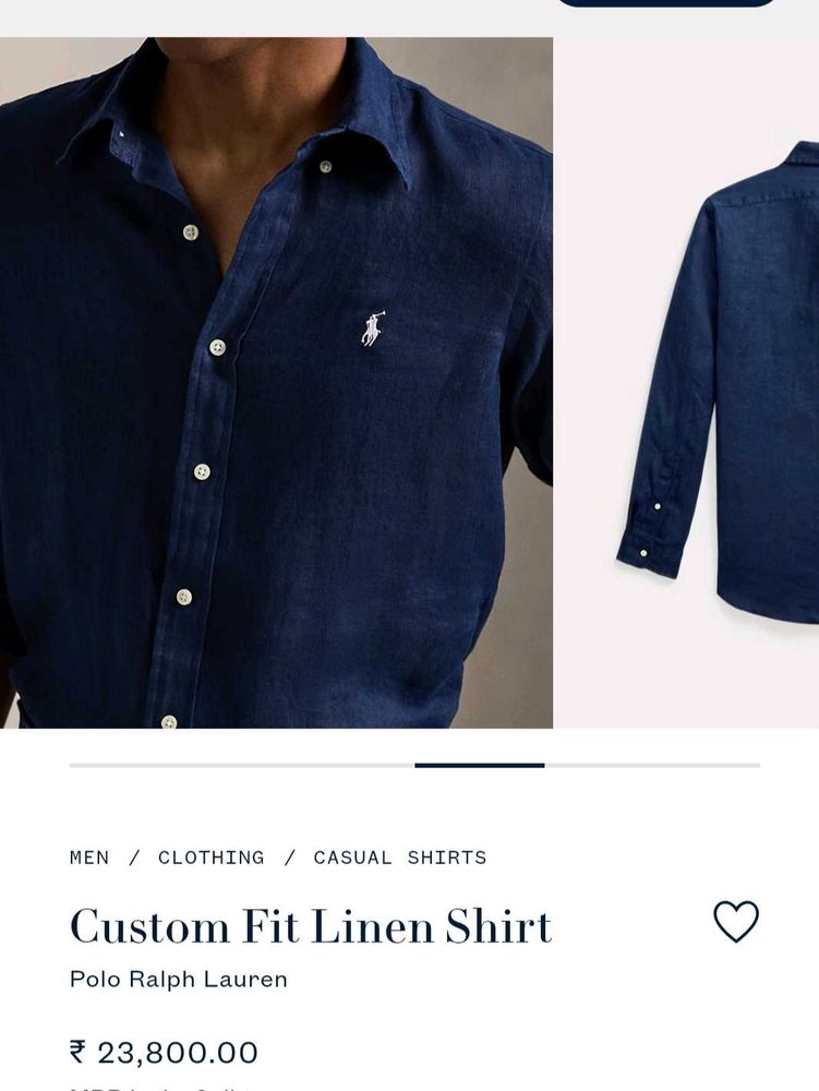 NEW Ralph Lauren Blue linen Shirt