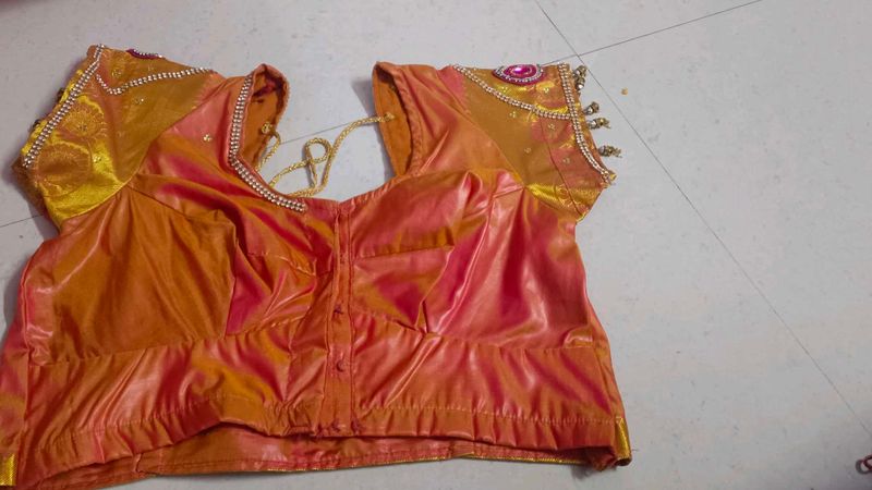 price drop Orange &amp; Pink design blouse