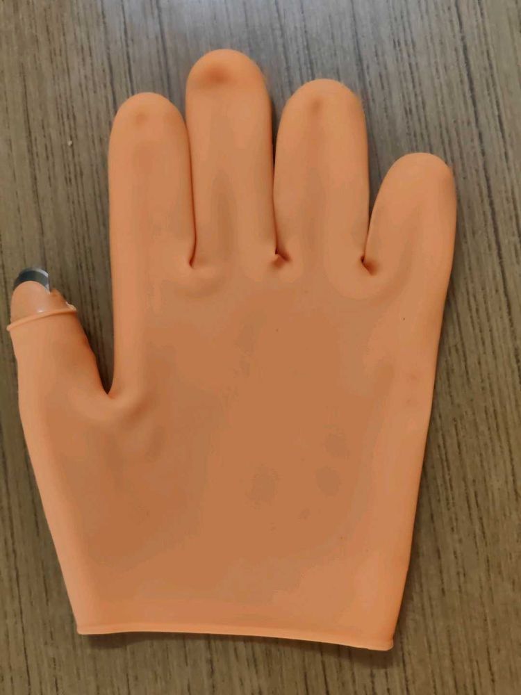 Brand New Right hand Orange Latex Glove