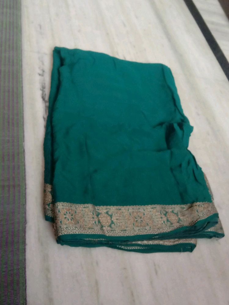 Peacock Colour Saree