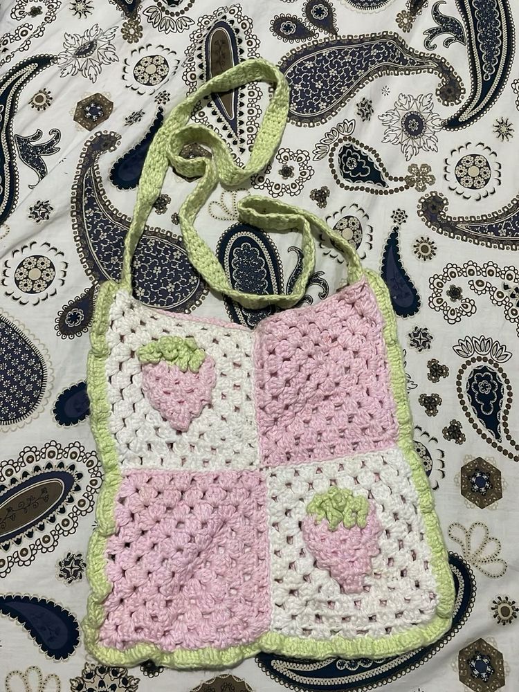 Strawberry Crochet Handbag