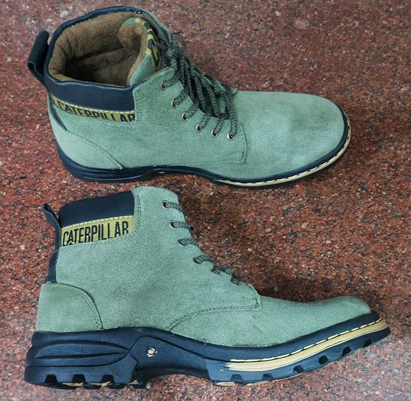 Caterpillar Olive Green Suede Boots