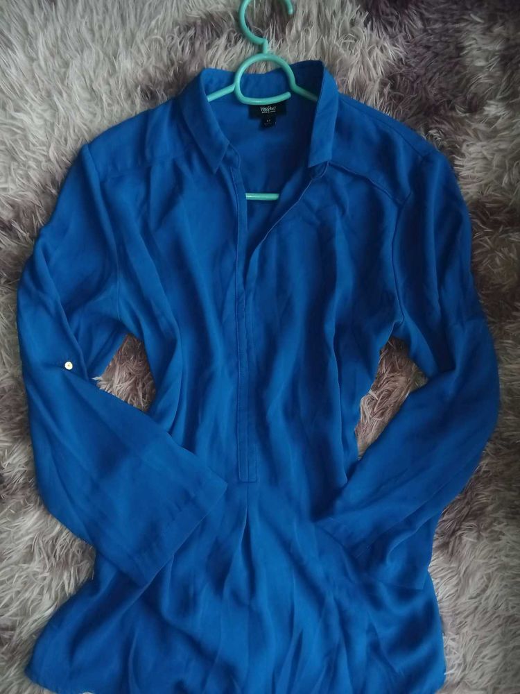 Elegant Blue highlow tshirt(top)