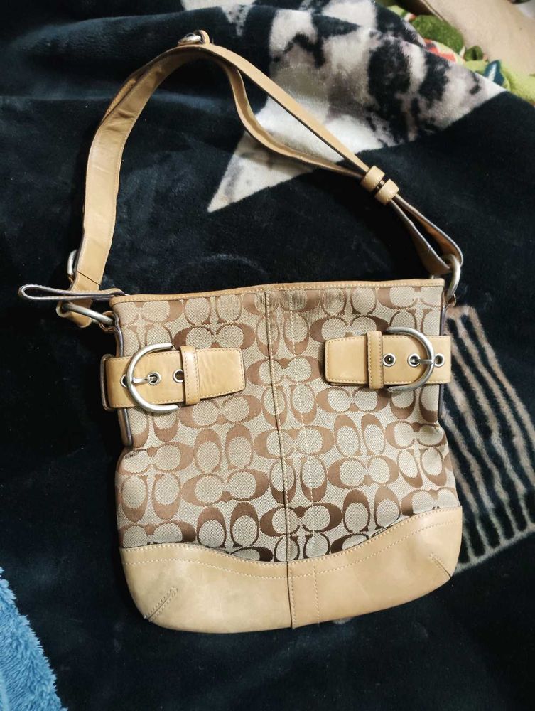 Coach Signature Canvas Shoulder Bag