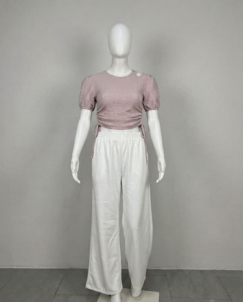 Pink Ruched Co-Ord Set