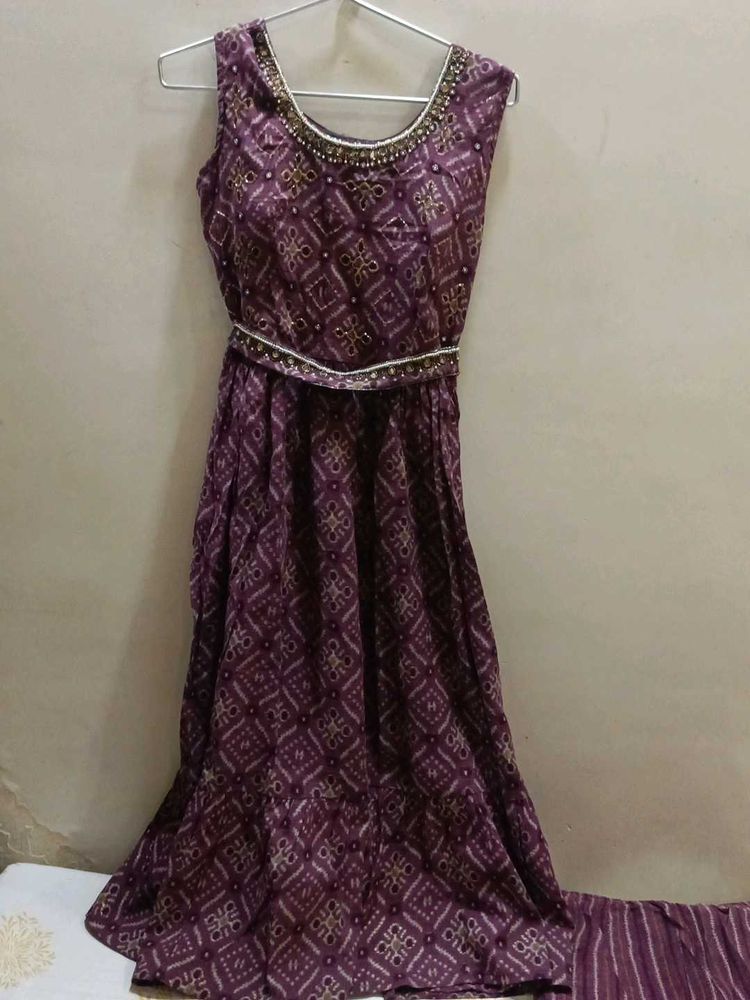Elegant Purple Indian Kurti Dress