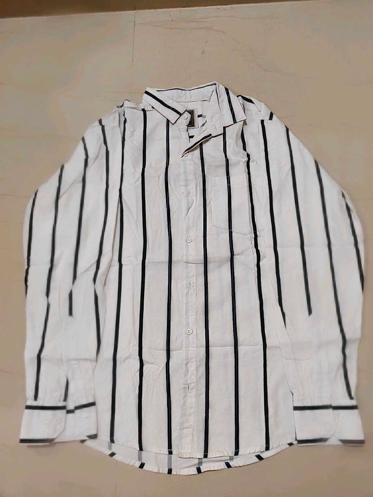 Striped Long Sleeve Button-Up Shirt