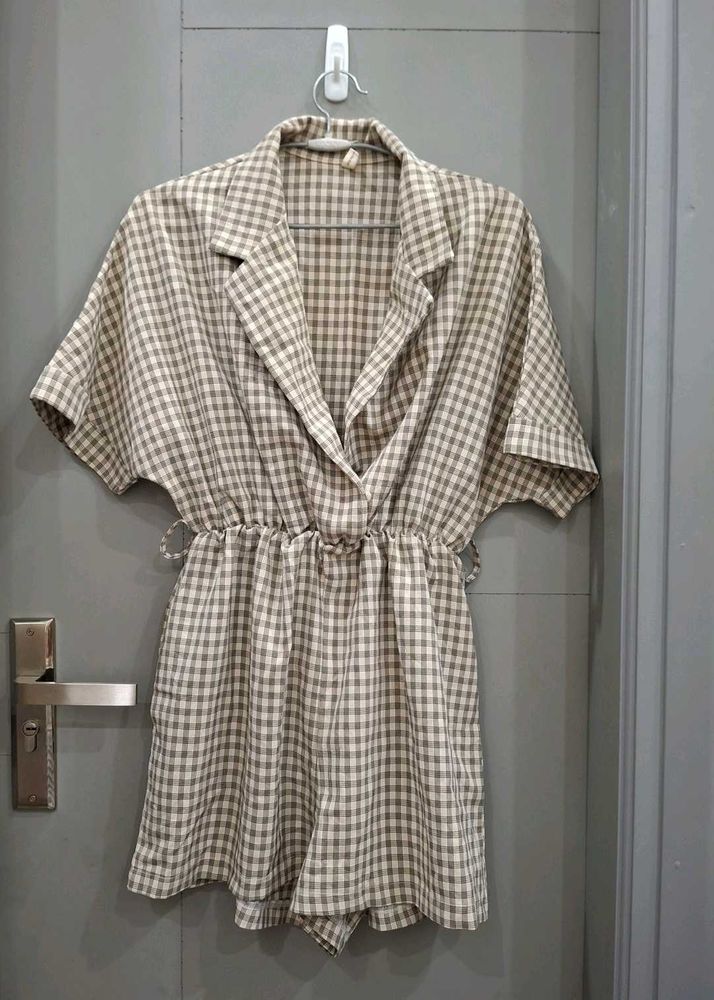 Women's Gingham Jumpsuit