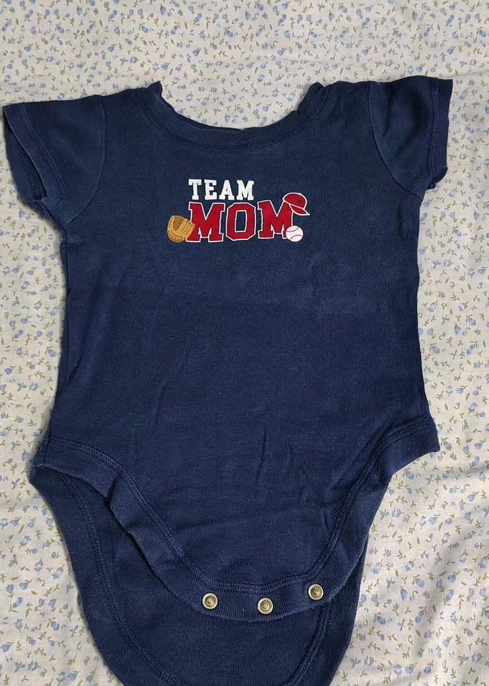 Team Mom Baseball Baby Bodysuit