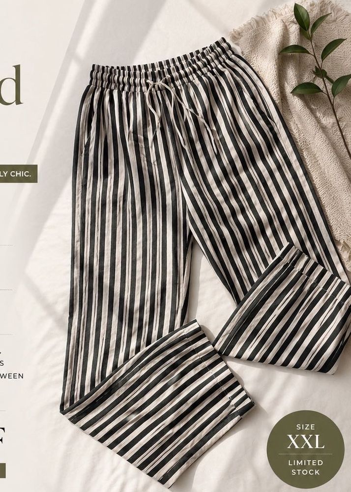 Chic Striped Wide-Leg Pants