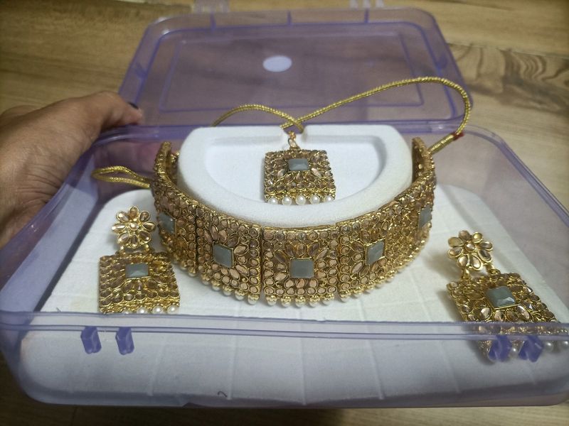 Gold Plated Kundan Choker Set