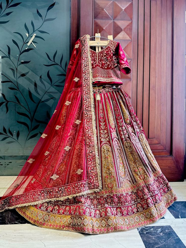 Stunning Embroidered Red Lehenga Choli