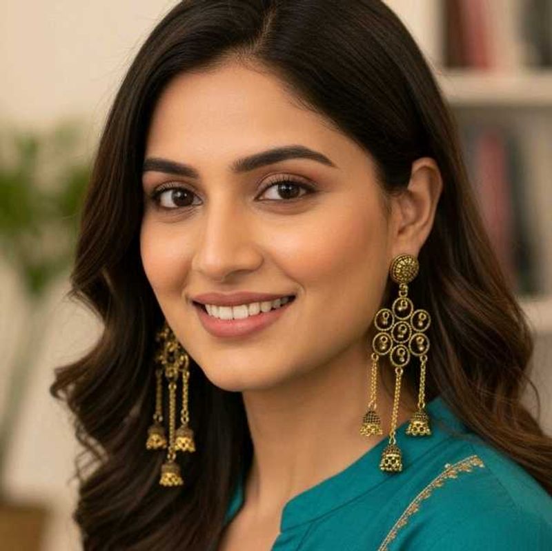 Elegant Jhumka Earrings (New)