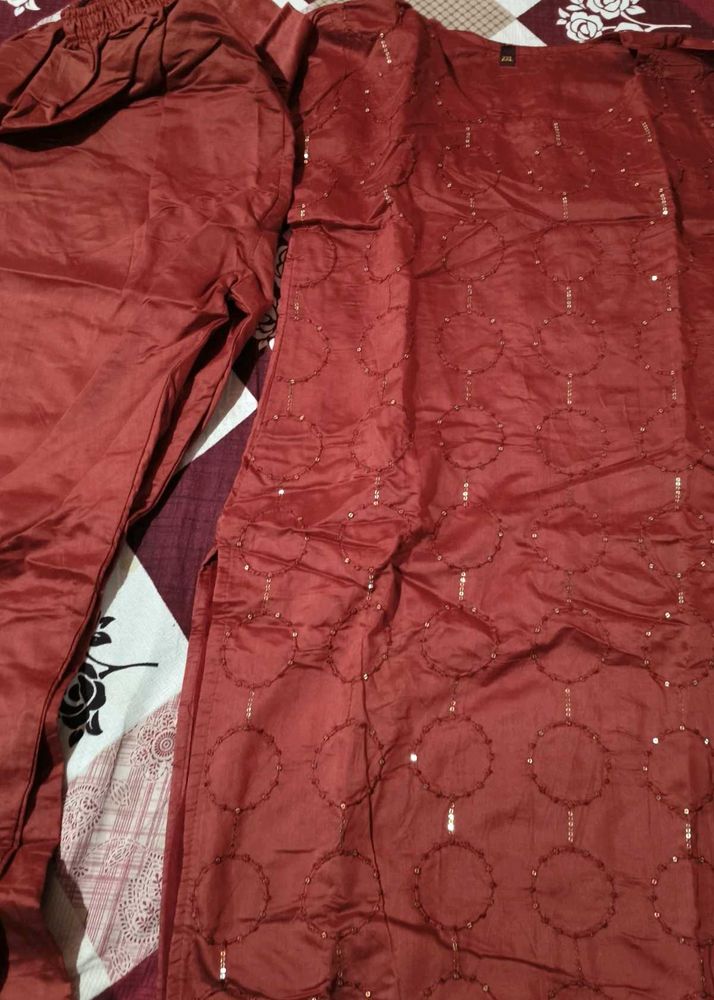 Elegant Maroon Kurta with Pants