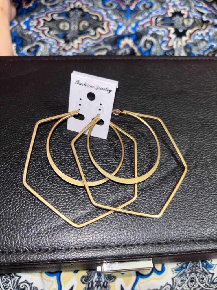 Geometric Hoop Earrings Set