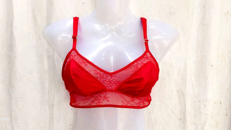 Elegant Red Lace Bralette