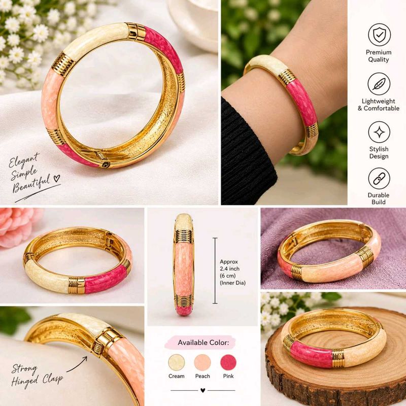Elegant Color Block Bangle Bracelet