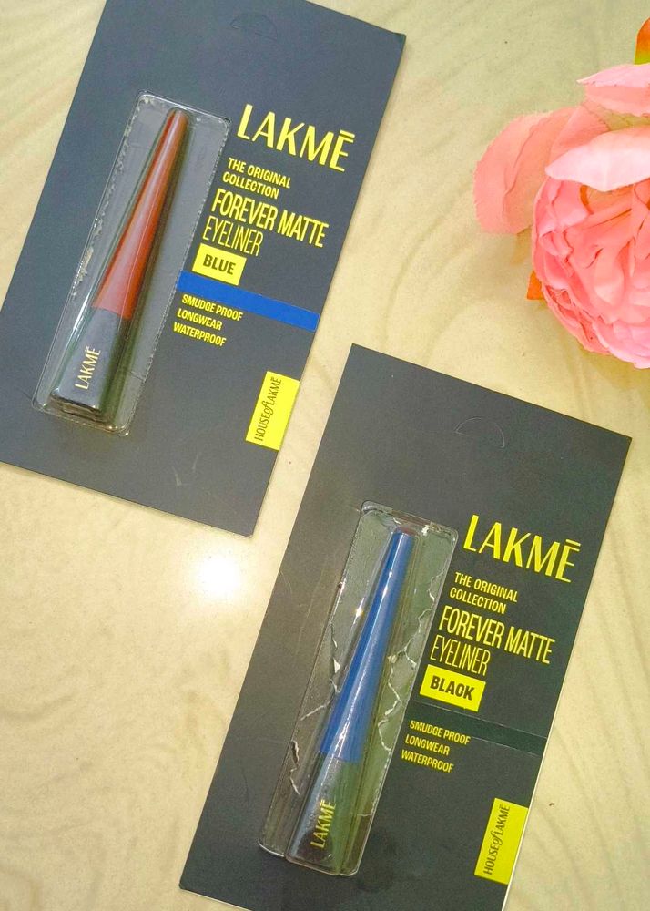 Lakme Forever Matte Eyeliner - Black &amp; Blue