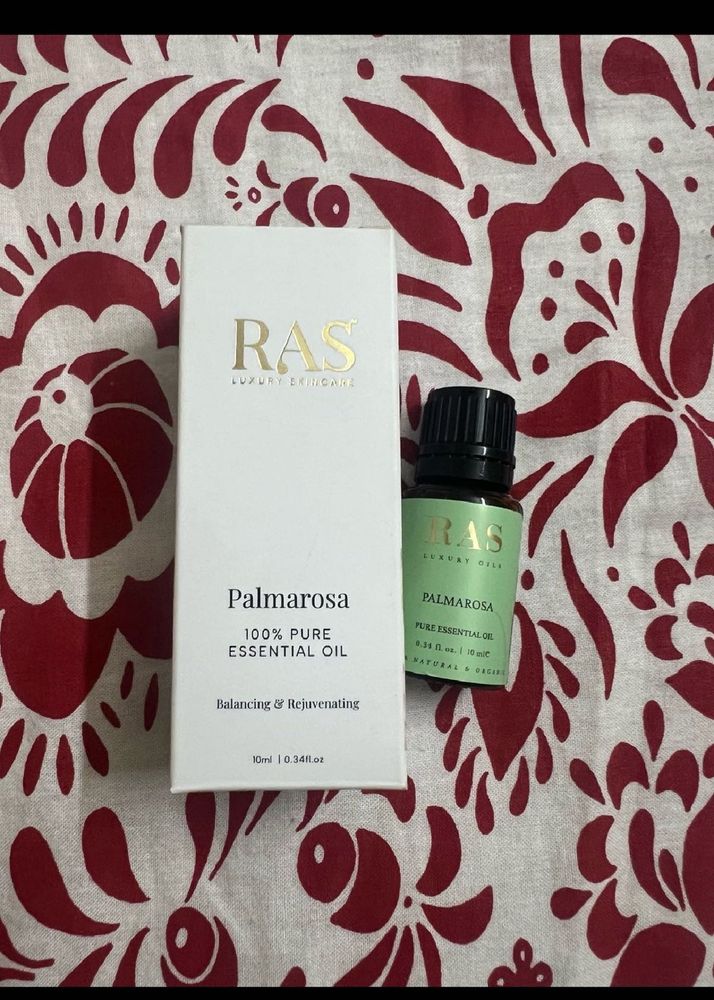 sealed RAS Palmarosa Pure Essential Oil