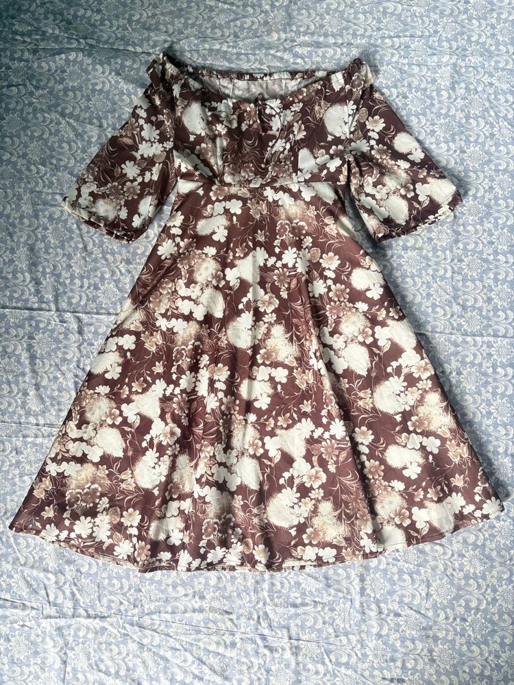 Boho Floral Off-Shoulder Dress