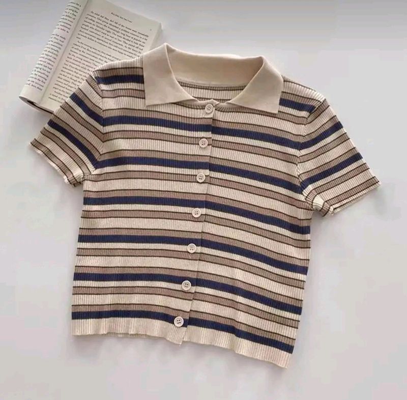 Koren ribbed cardigan top