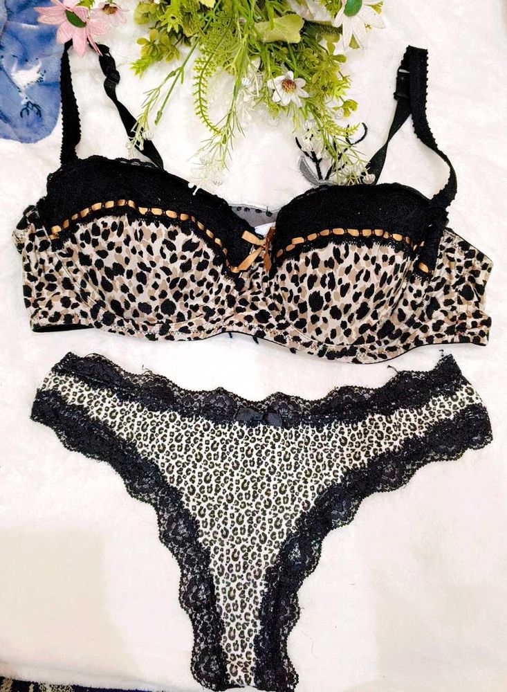 Leopard Print Lingerie Set