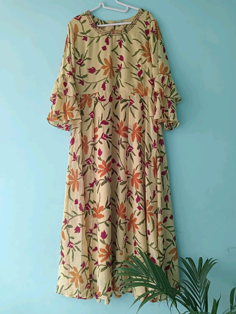 Beadwork Neckline Kurti