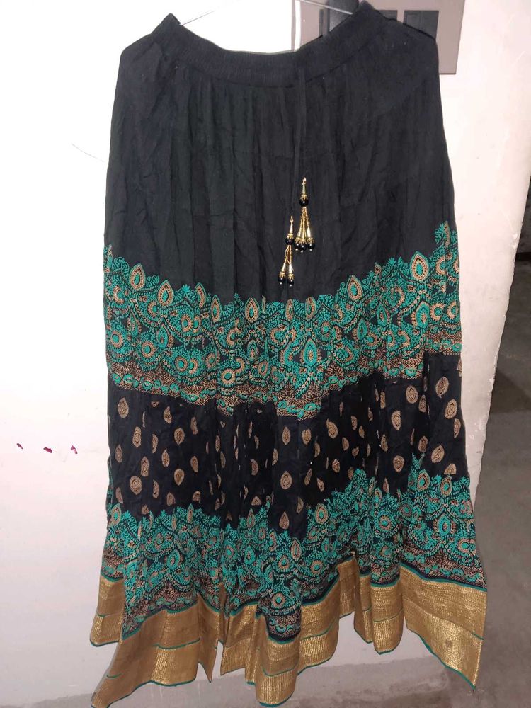 Patterned Ethnic Skirt
