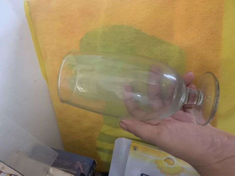 2 Elegant Clear  Glass Goblet