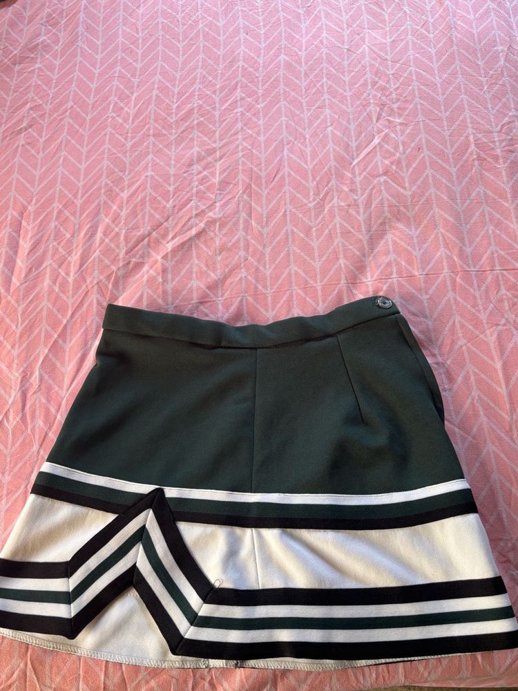 Green and White Skirt