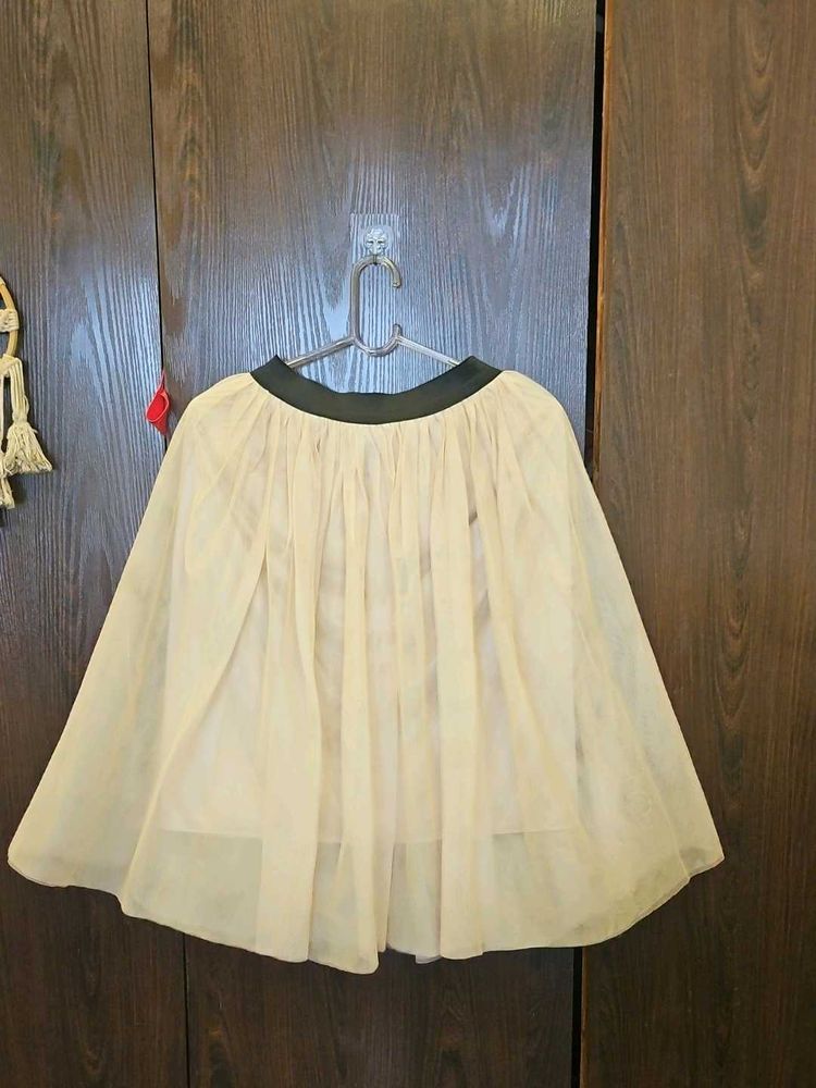 Elegant Cream tule Skirt