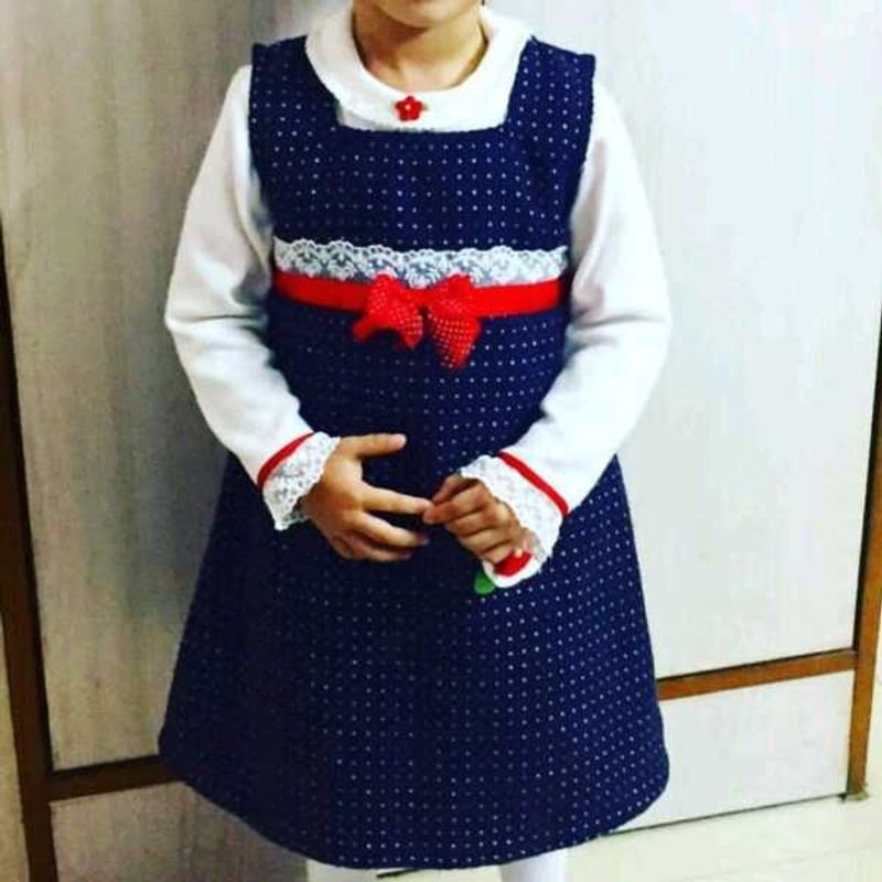 Designer Woollen Tunic Party Dress For Kids 3 to 6