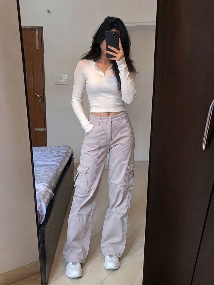 Light Pink Cargo Pants