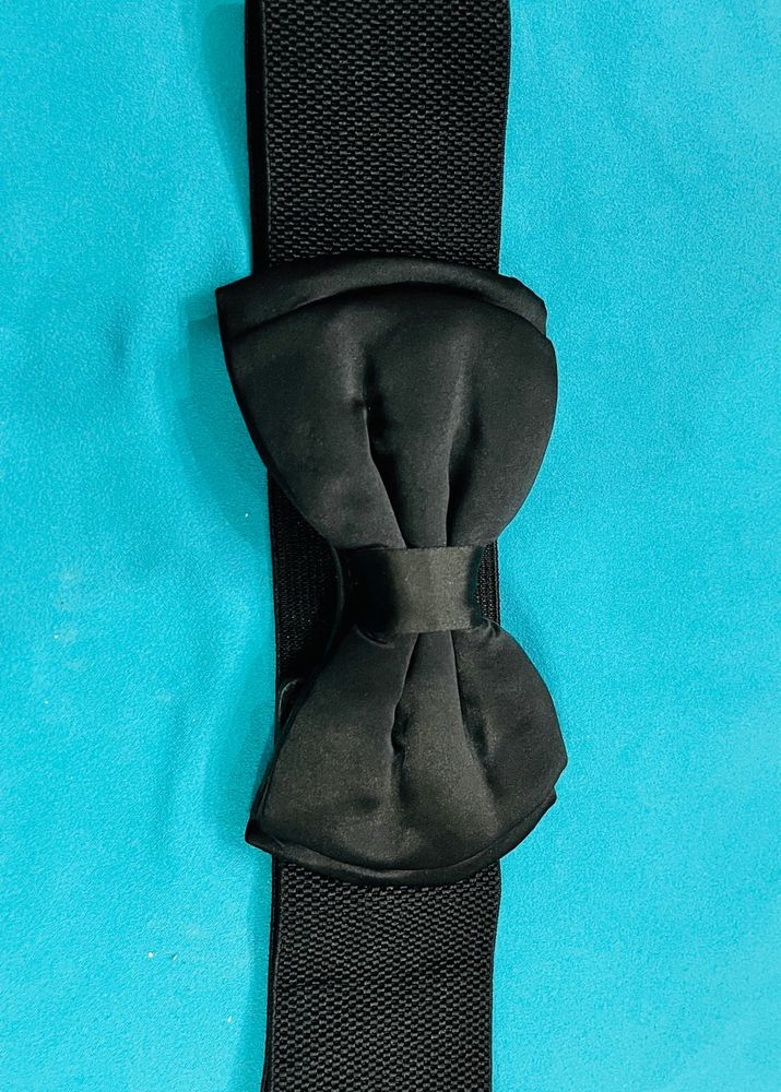 Black Bow Elastic Belt