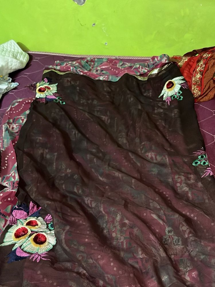 Embroidered Saree