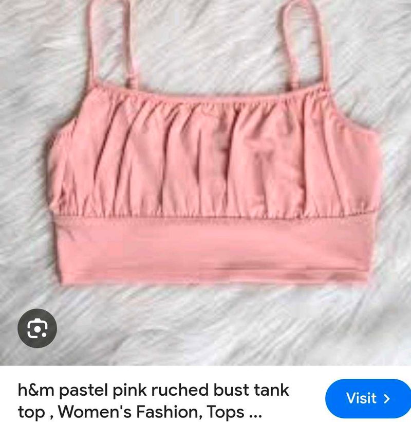 Pink Ruched Tank Top