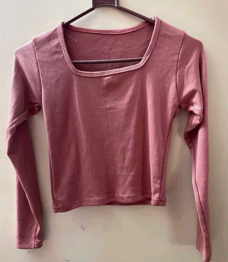 Pink Long Sleeve Top