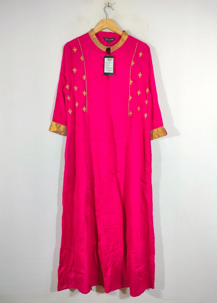 Rose Pink And Gold Kurtas (Women's)