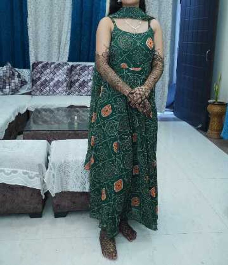 Elegant Green Ethnic Dress