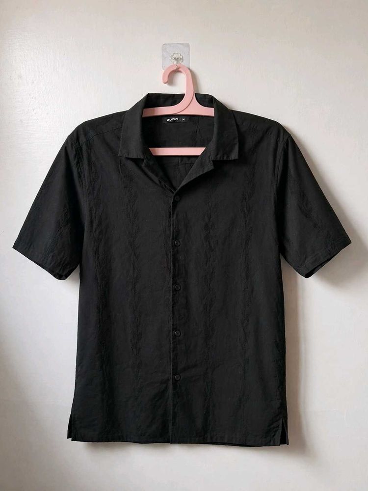 Men's Black Short Sleeve Shirt