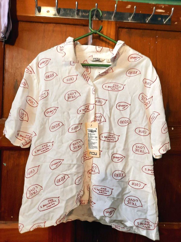 Cute Valentine's Day Print Shirt