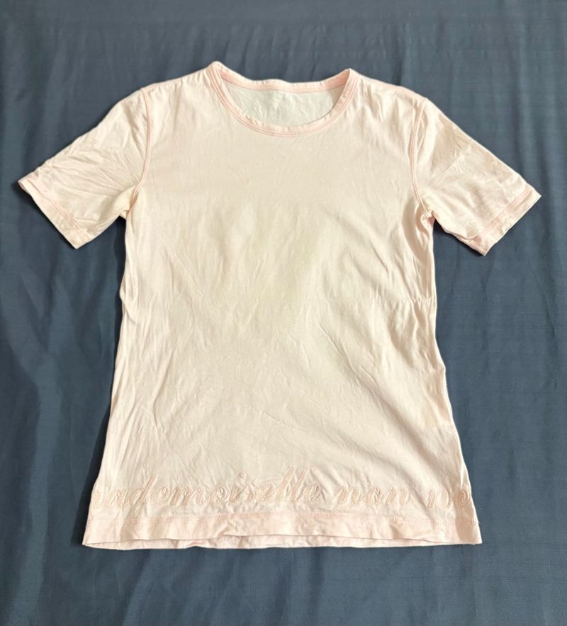 🍥Light Pink Crew Neck Top