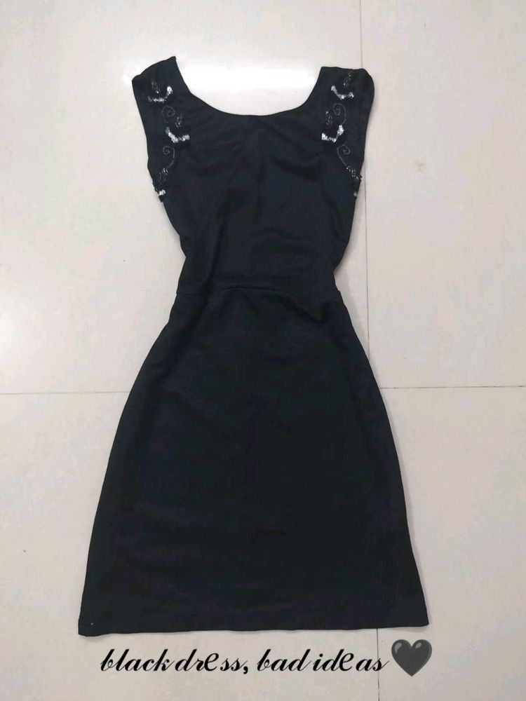 Beaded Black Dress