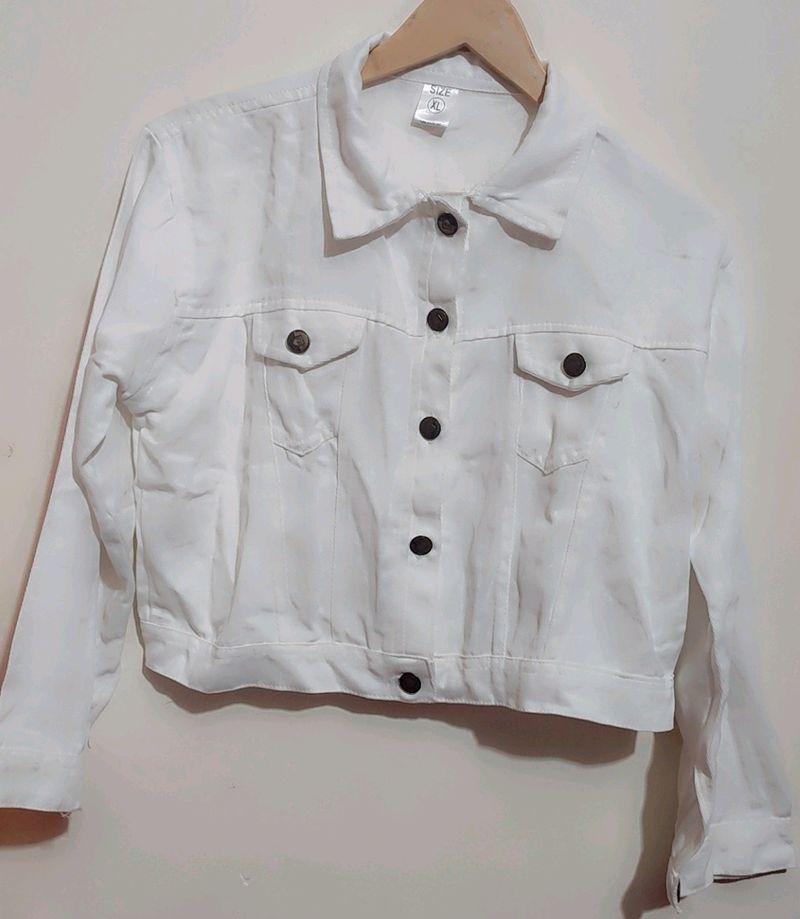 White Crop Jacket For Girl Or Women 36 Bust