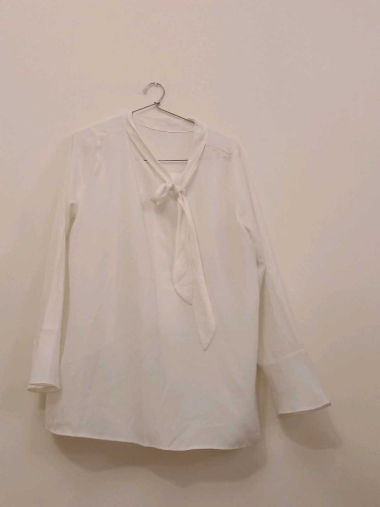 White Business Casual Top