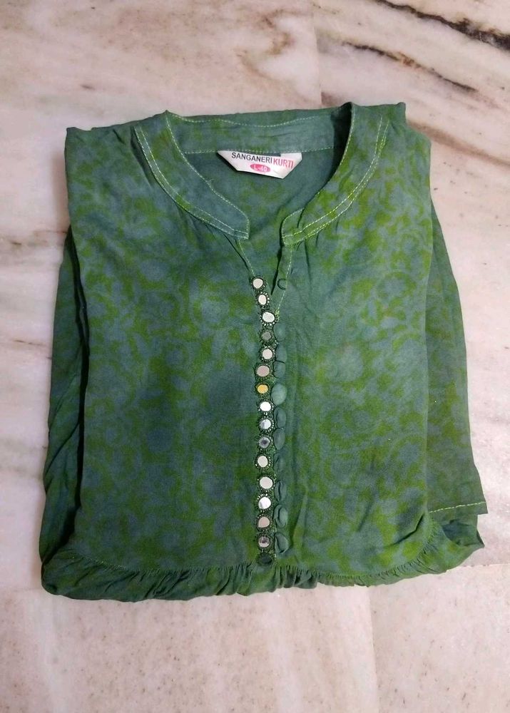 🍏Mirror Work kurti