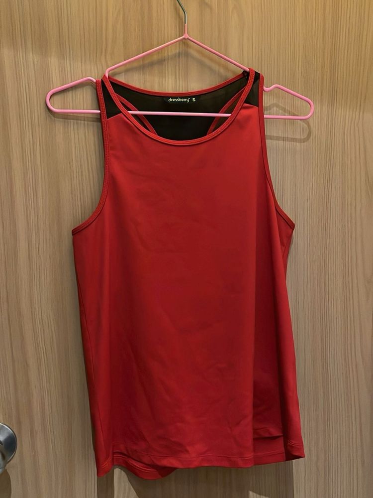 DressBerry Red Gym Tank Top